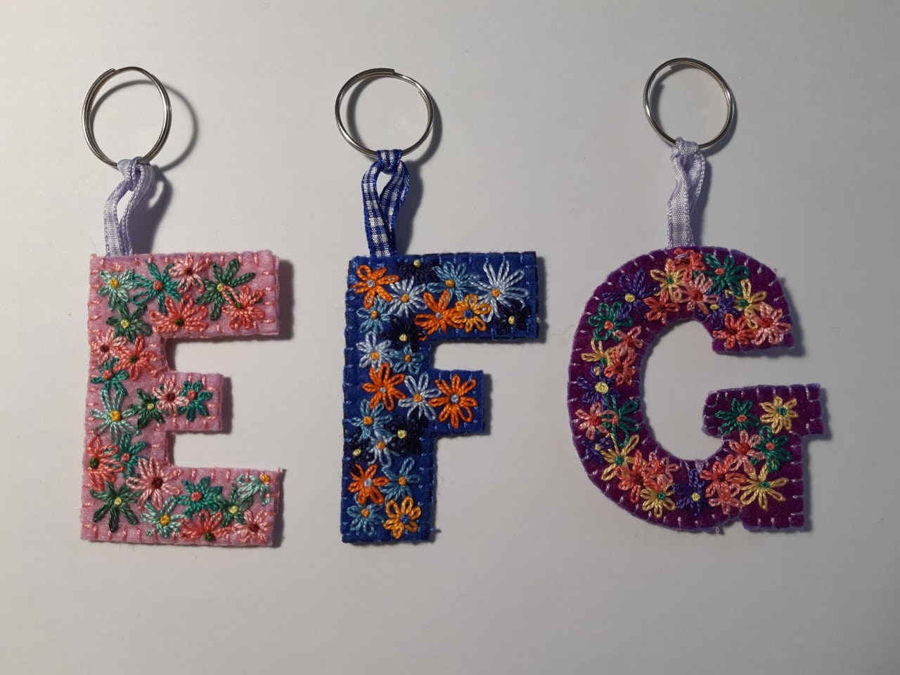 ALPHABET Key Chain Key Ring Letters Handmade Key Ring Bag Etsy UK