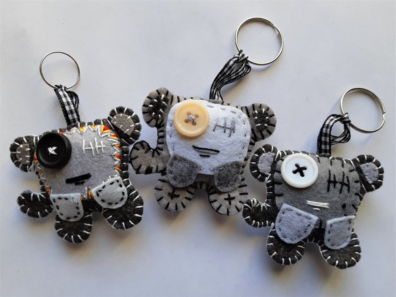 Baby Monsters Handmade Hand Stitched Key Chain Monster Small Etsy