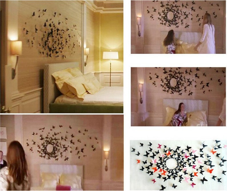 Decors for Wedding Party Home Kitchen Decoration 3d Wall Butterflies! PVC 3D Magnet Butterfly Stickers 12 pcs Monarch Butterfly Wall Art