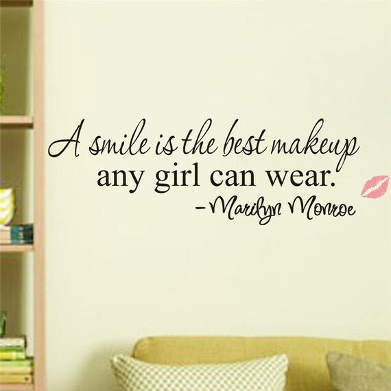 Sale A Smile Is The Best Makeup Marilyn Monroe Inspirational Etsy