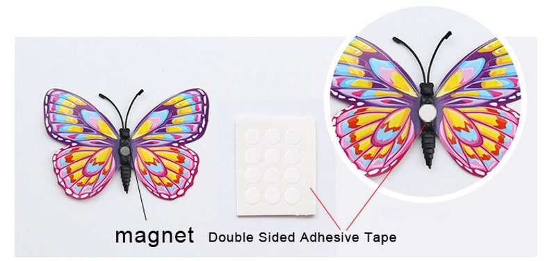 Decors for Wedding Party Home Kitchen Decoration 3d Wall Butterflies! PVC 3D Magnet Butterfly Stickers 12 pcs Monarch Butterfly Wall Art