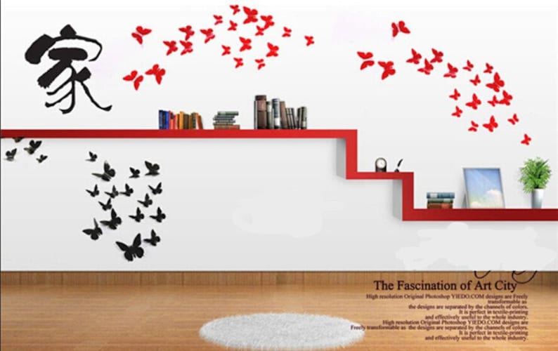 Decors for Wedding Party Home Kitchen Decoration 3d Wall Butterflies! PVC 3D Magnet Butterfly Stickers 12 pcs Monarch Butterfly Wall Art