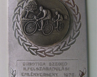 Subotica-Szeged Felszabadulasi Emlekverseny 1970 - Vintage  Bicycle plaque