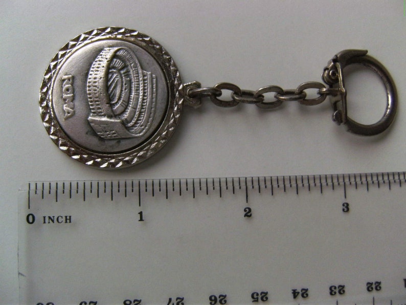 Vintage Keychain ROMA COLOSSEUM Keyring ITALY