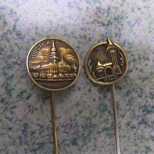 City of Subotica and Lake Palić - Vintage pin badges
