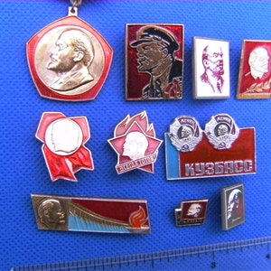 55 Vintage USSR pins - Button - Pinback - Badge. $0,20, via .