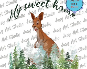 Download Baby Kangaroo Svg Etsy