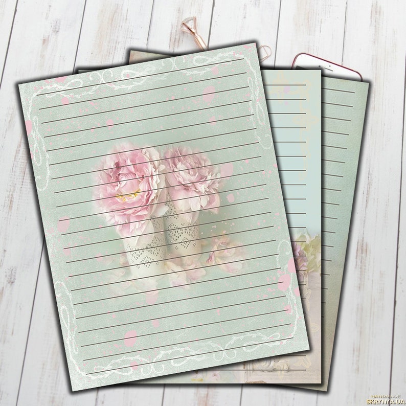 Floral Coated Stationary Fastened of 3 Printable protected paper peony Letter Paper Letter Stationary Preset, Bullet Magazine Printable, Magazine Webpages photograph about Printable Lined Paper known as Floral Included Stationary Fixed of 3 Printable covered paper peony Letter Paper Letter Stationary Fixed, Bullet Magazine Printable, Magazine Webpages