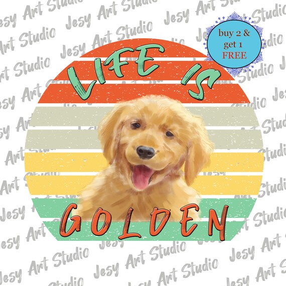 PNG Golden Retriever Silhouette Filled with Flowers Sublimation Design ...