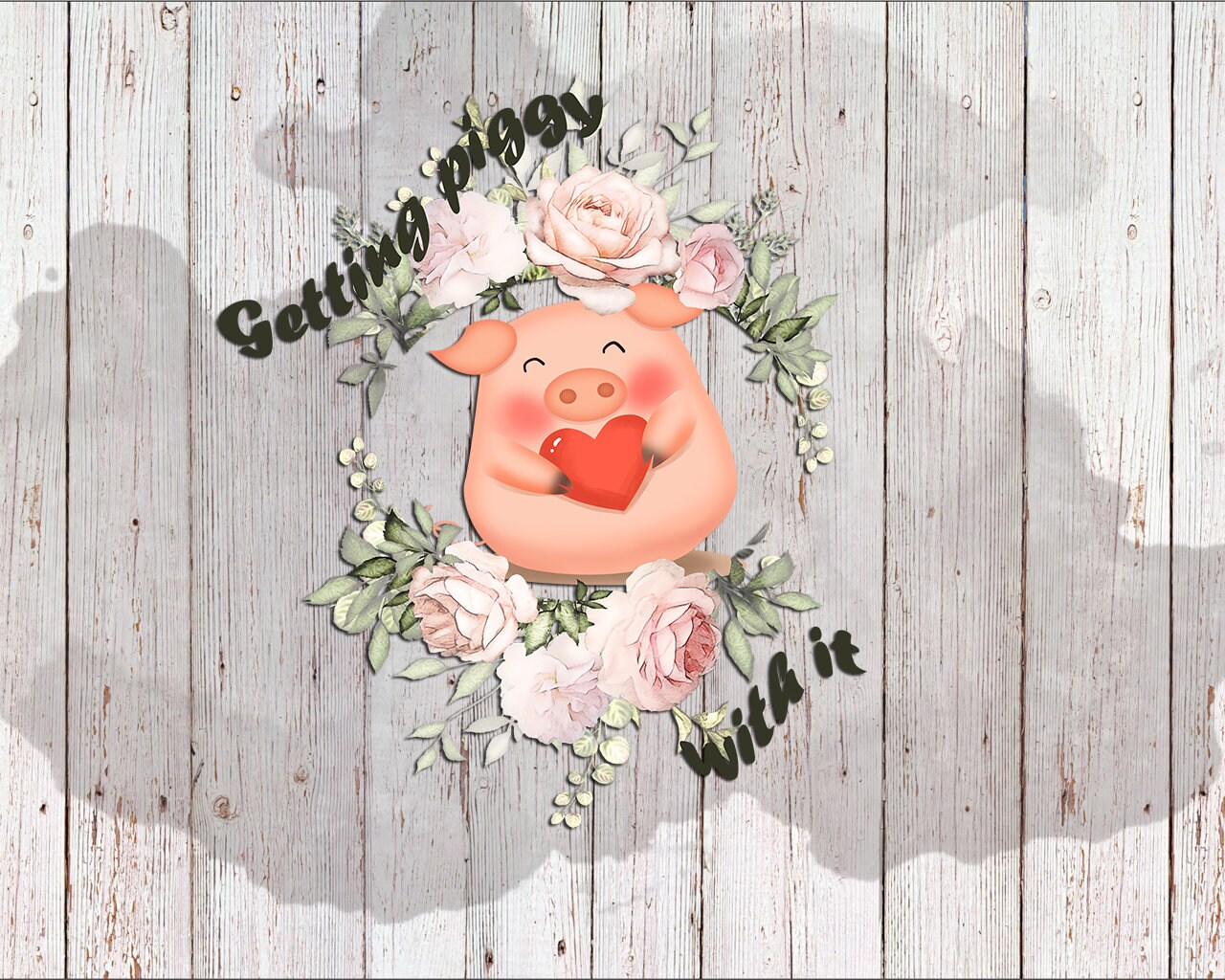 Download Pig With Flowers Svg Sublimation Designs Download Sublimation Etsy