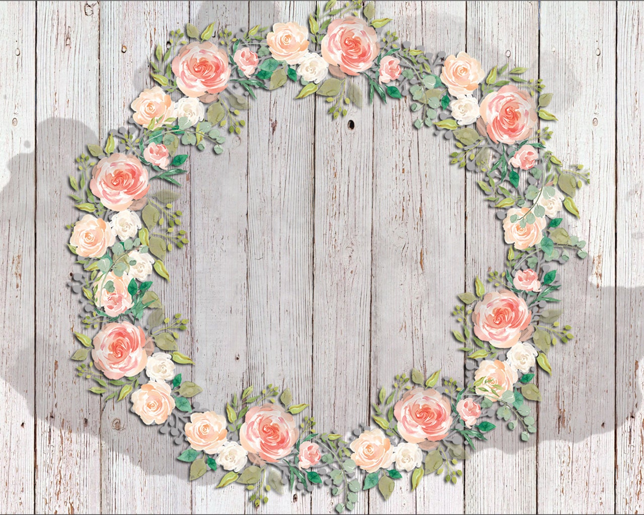 Download Floral Wreath Watercolor Clipart Illustration Summer Flowers Etsy