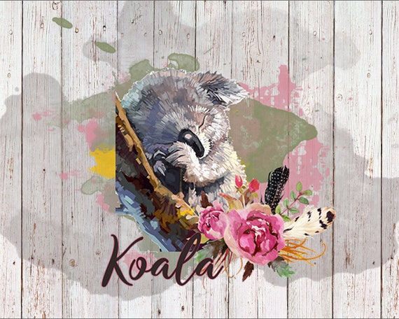 Download Koala Svg Baby Koala Clipart Watercolor Baby Animal Png Etsy PSD Mockup Templates