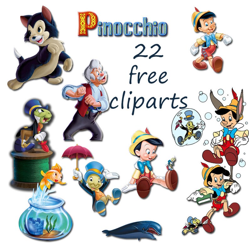 pinocchio digital paper disney scrapbook paper free pinocchio etsy