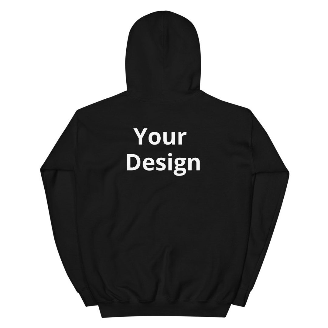 Personalized Printed on the Front and Back Hoodie, Printed Artwork ...