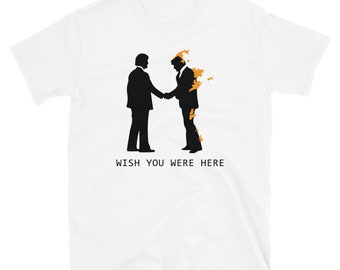Wish You Were Here T-shirt, Retro shirt ,Rock Short-Sleeve Unisex T-Shirt