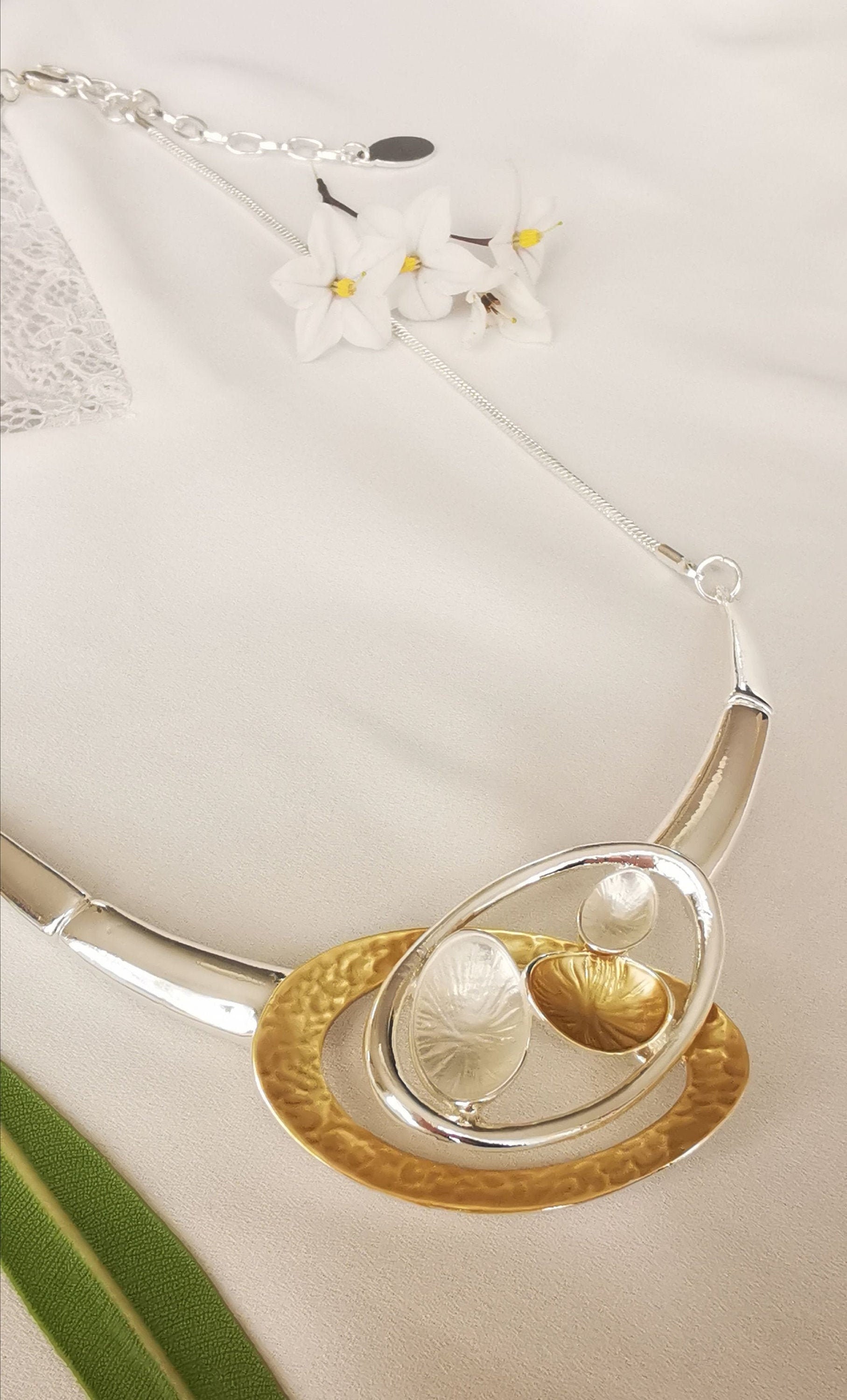Pendentif émaillé Art Nouveau Signé - Bijou Vintage Occasion