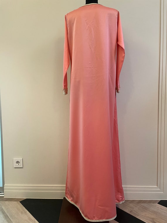 Pink Kaftan Maxi Caftan Long Sleeve Indian Orient… - image 8