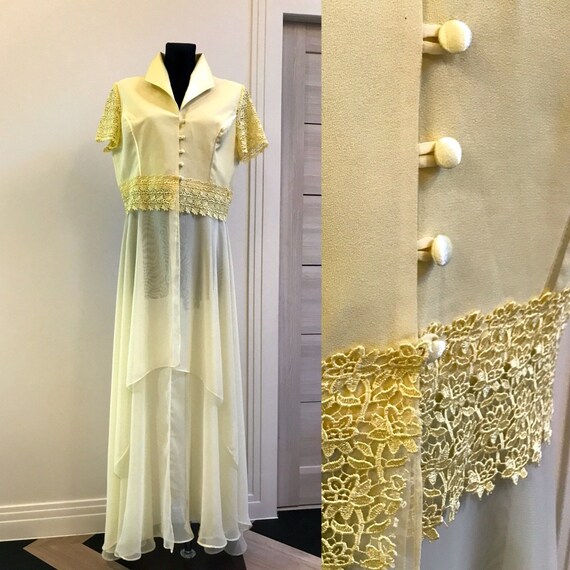 Bright Yellow Vintage Cocktail Dresses