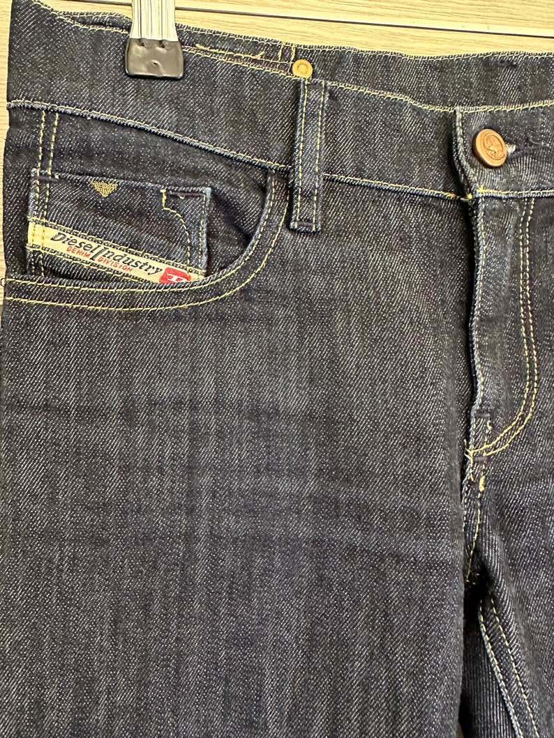 DIESEL Livy Strech Denim Jeans Low Rise Dark Blue Stretch Trousers