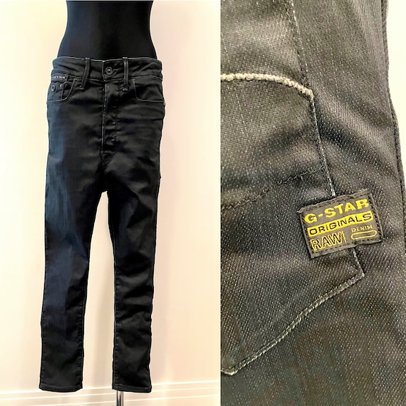 spids Stænke tab Vintage G Star Harem Pants Dark Blue Baggy Jeans High Waist - Etsy