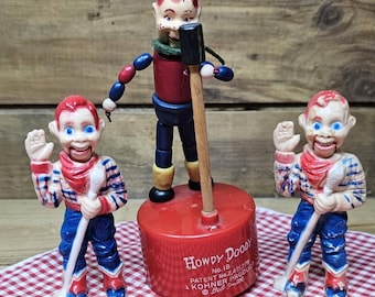 Vintage 1950's Howdy Doody Puppet Figurines Howdy Doody