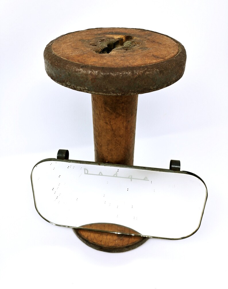 Vintage Dodge Car Vanity Mirror Old Clip On Man Cave
