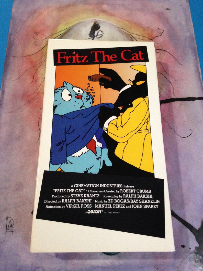 cat fritz vhs 1972 underground comix vg videotape adult 1960s drugs comedy