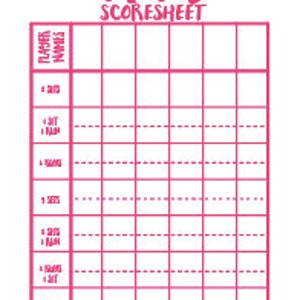 Printable Digital Download: ONZE Card Game Scorecard in Two Sizes BONUS ...