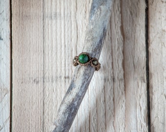 Macrame bead ring