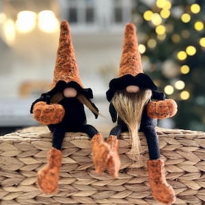 Fall Gnomes, Pumpkin Gnomes, Thanksgiving Tiered Tray Decor, Handmade Gnomes Tomte, Home Gnome