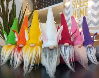 Easter Bunny Gnomes: Fabric Spring Decor, Easter Basket Filler
