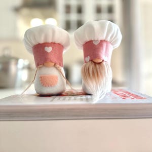 Chef gnome figurine, Kitchen shelf decor, cooking gifts for chef & kitchen tiered tray