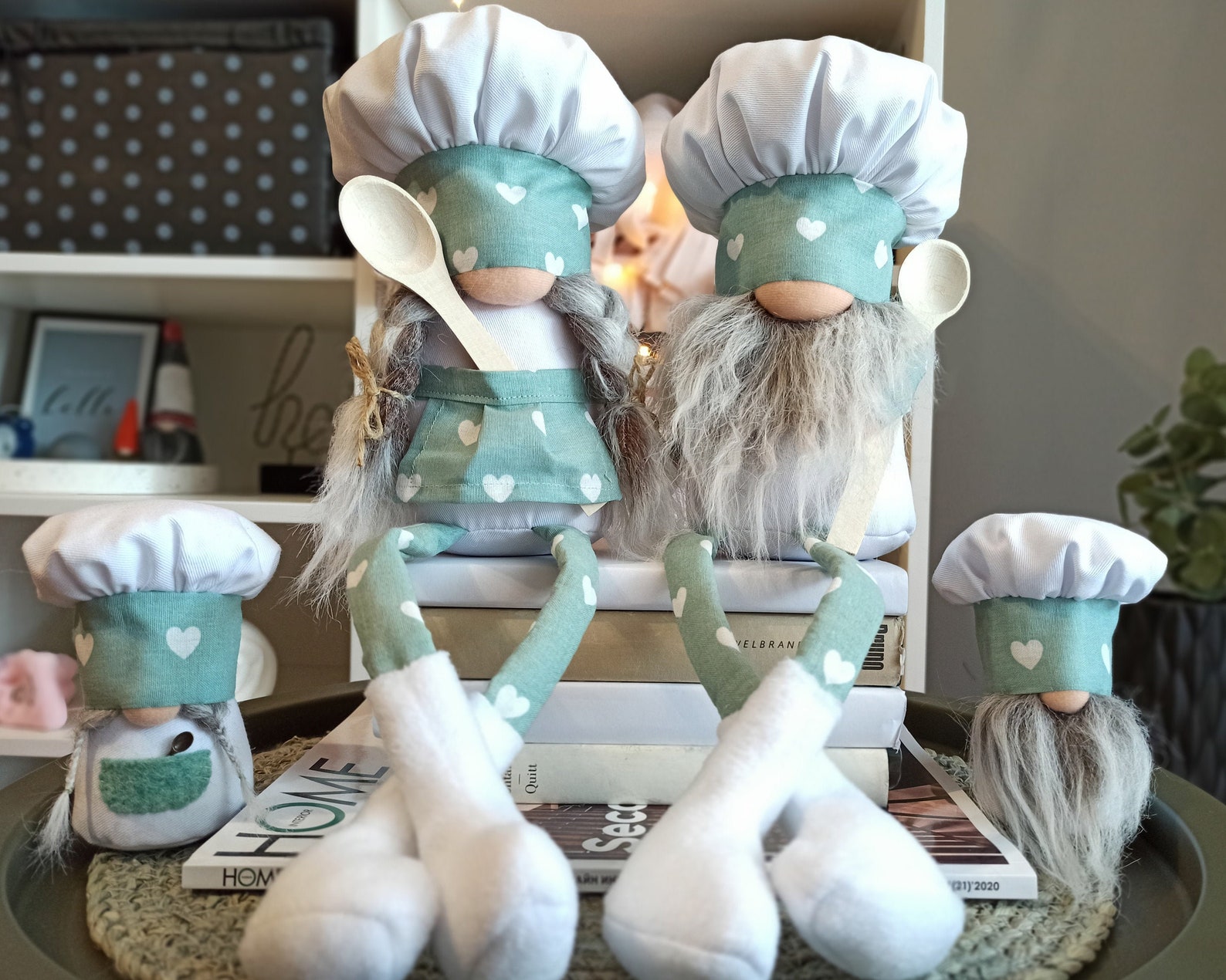 Chef gnome gift for chef gnome for kitchen modern farmhouse  etsy