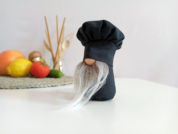 Black Kitchen Gnomes Chef, Kitchen Tiered Tray Decor, Cook Kitchen