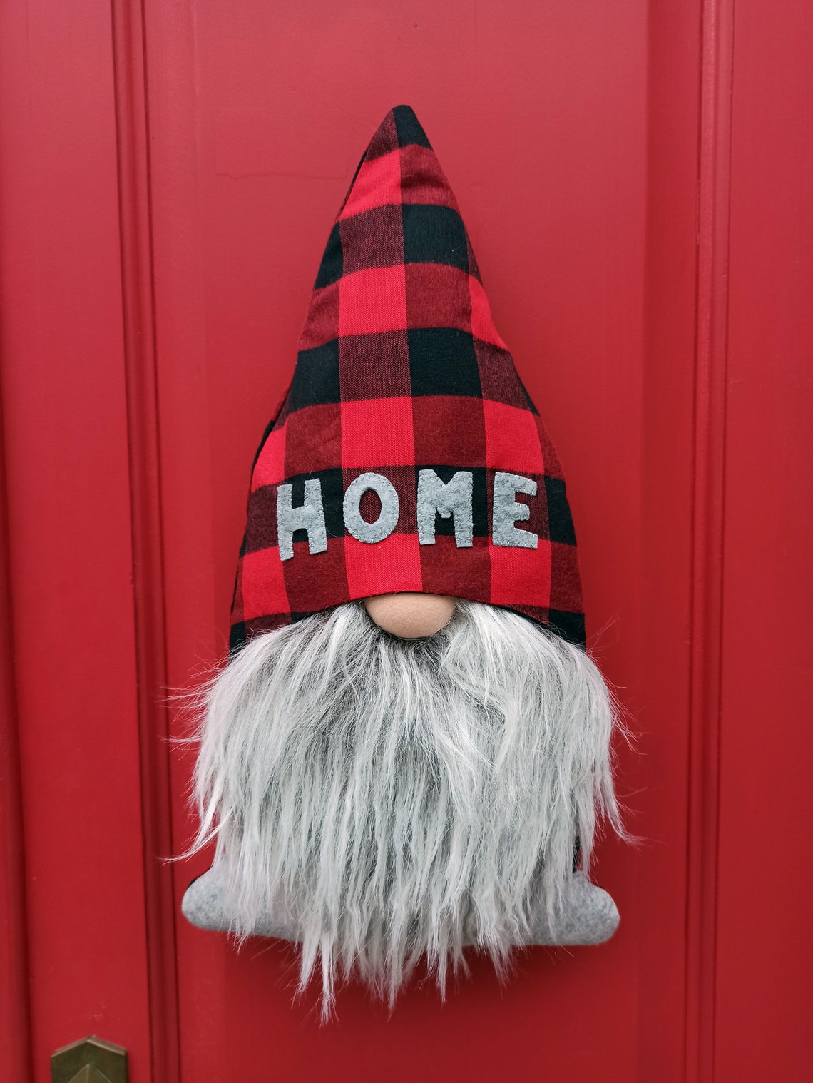 Christmas Gnome Door Hanger Farmhouse Christmas Decoration Etsy
