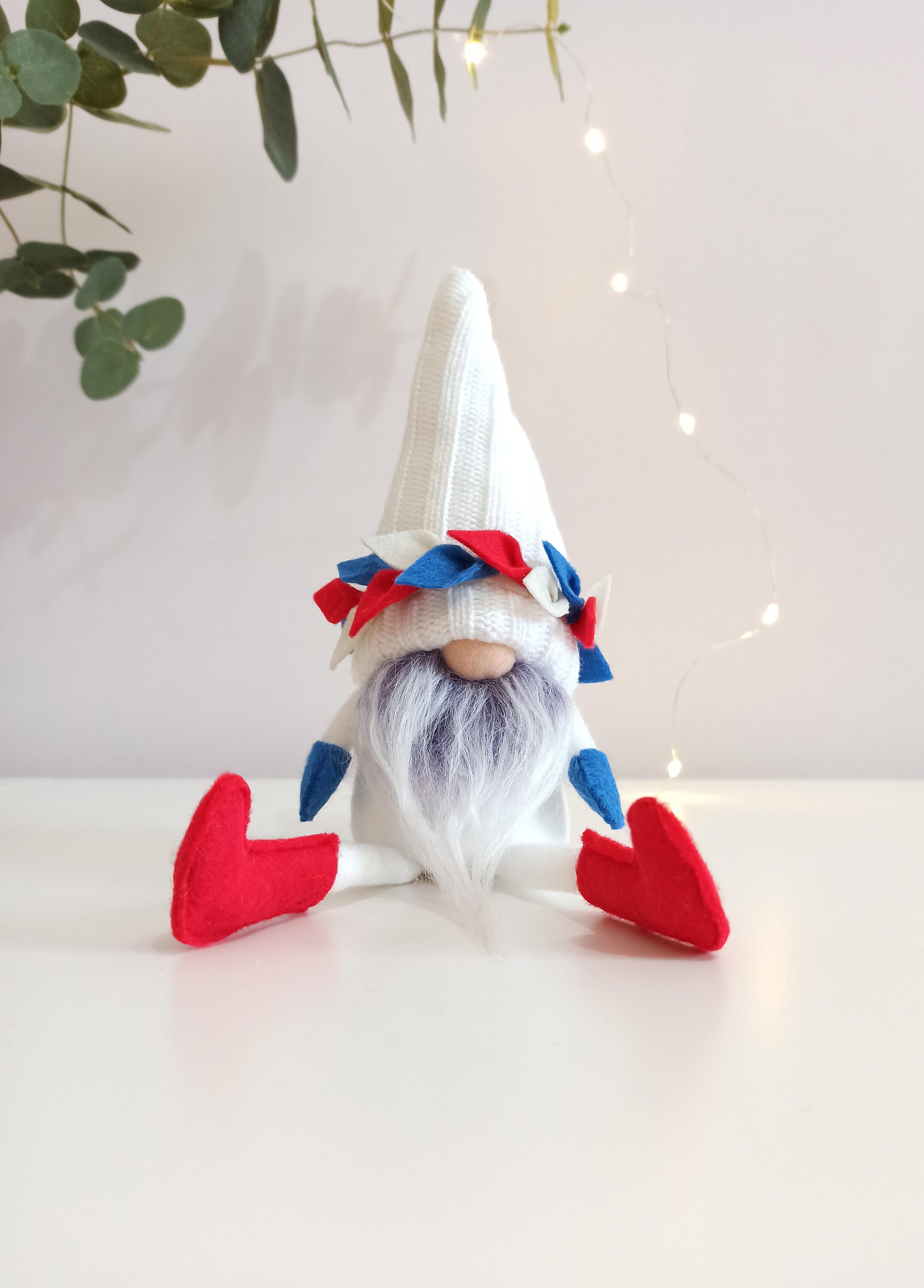 Small Scandinavian Gnome White Gnome Tired Tray Decor Hygge Etsy