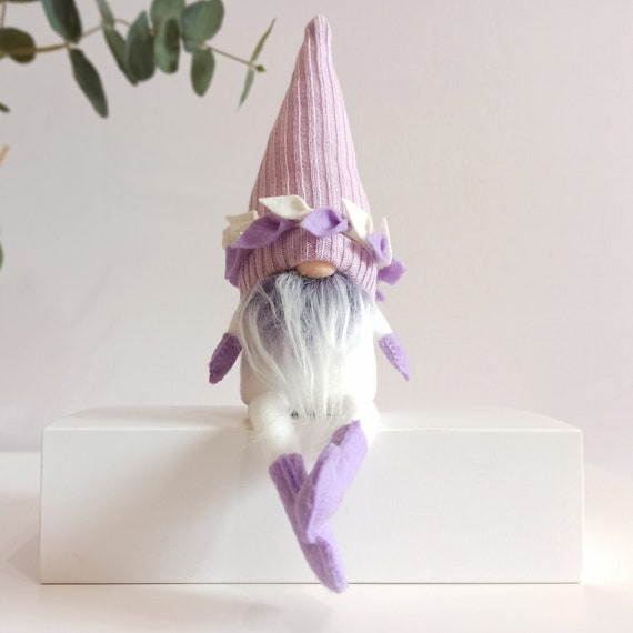 Lavender Home Gnome: Scandinavian Decor with Legs
