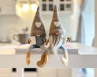 Coffee Gnome, Coffee Bar Decor Gnome, Tiered Tray Decor, Farmhouse Coffee Table Decor