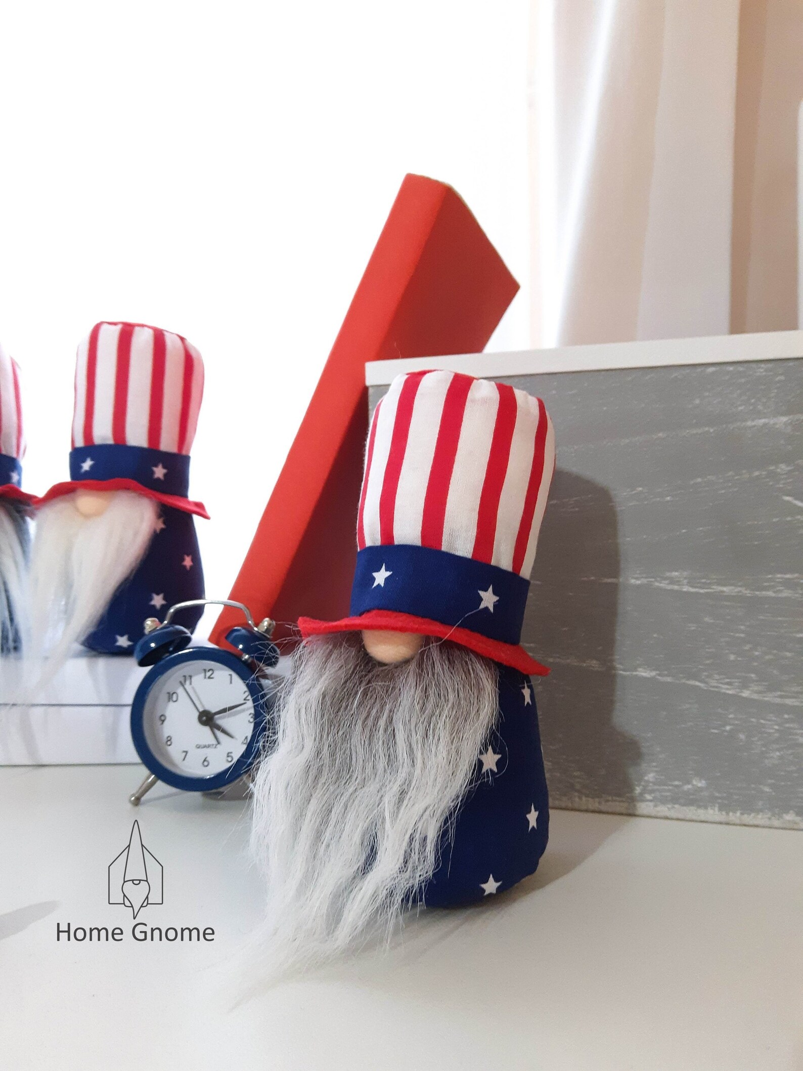 Patriotic Gnome Labor Day Independence Day Uncle Sam Red White Etsy