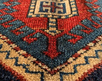 アンティーク コーカサス カサック ラグ：20 世紀初頭、140 x 100 cm