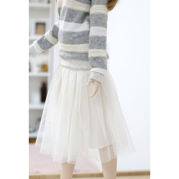 1/3 BJD Sd13 Smart doll clothes -  Ivory Mesh Tutu Skirt