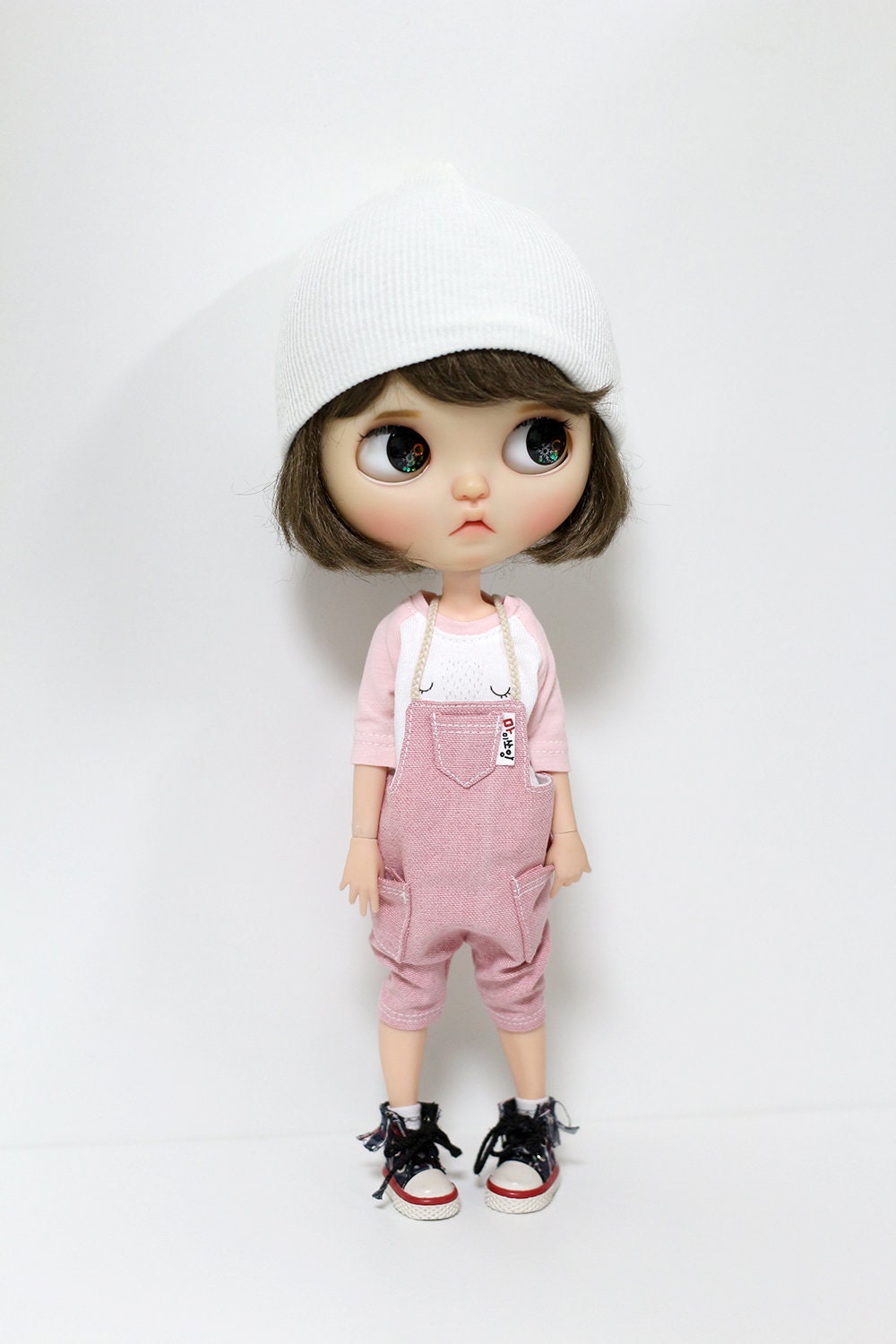 Blythe Pullip doll clothes Pink pocket Overalls for Blythe | Etsy