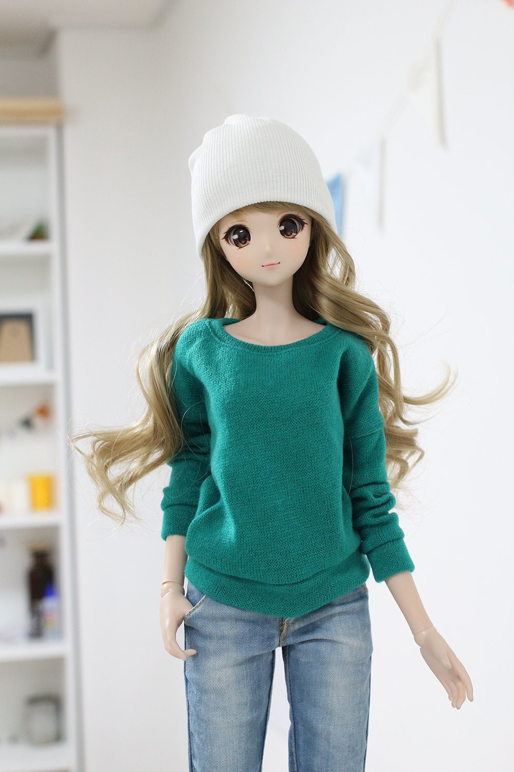 Sd13 Smart doll clothes Aqua Blue Knitted Sweater Pullover Etsy
