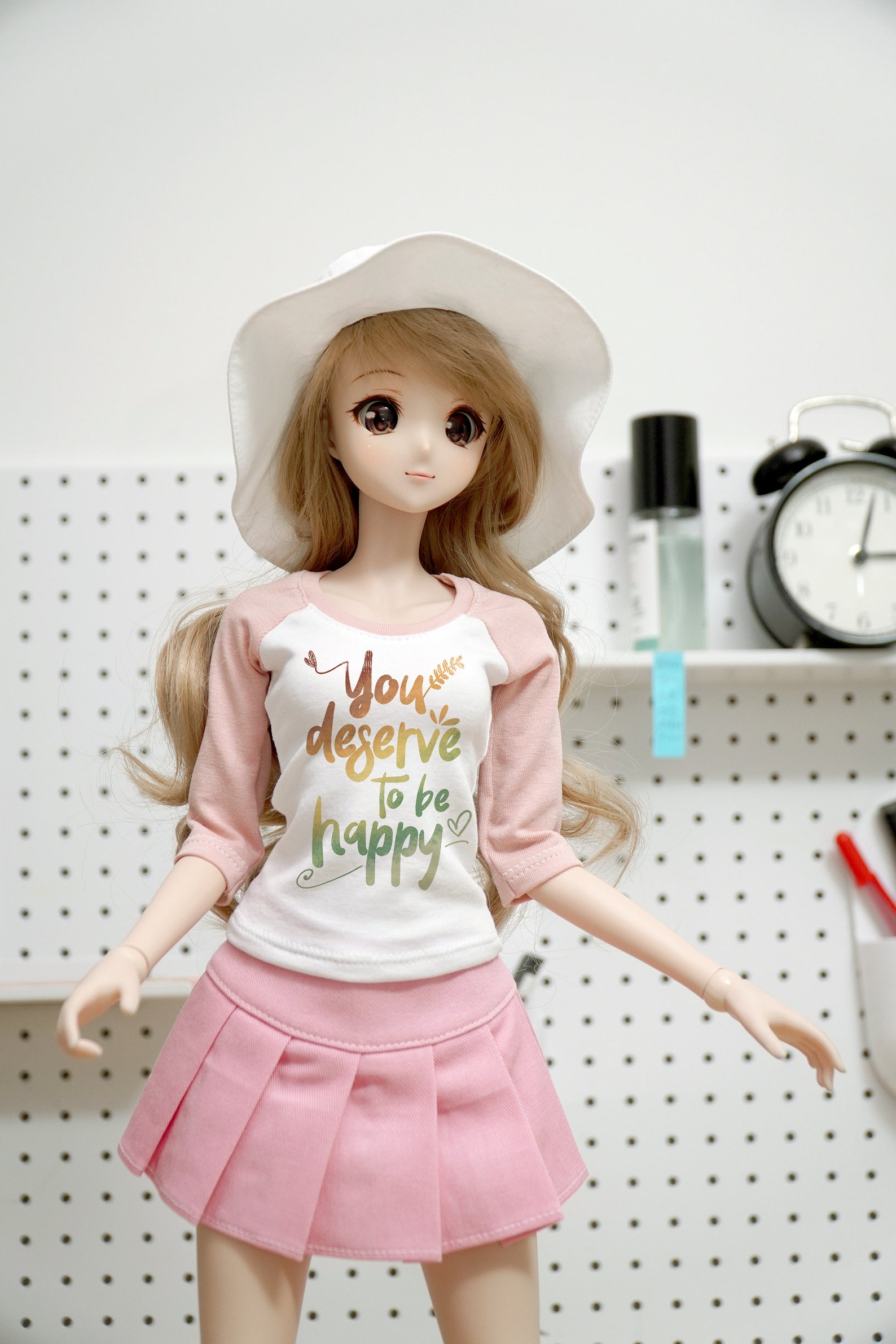 1/3 BJD Sd13 Smart Doll Clothes Pink Black Gray Lettering Etsy