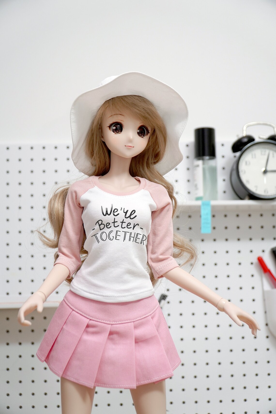 1/3 BJD Sd13 Smart Doll Clothes Light Pink Pleated Skirt Etsy