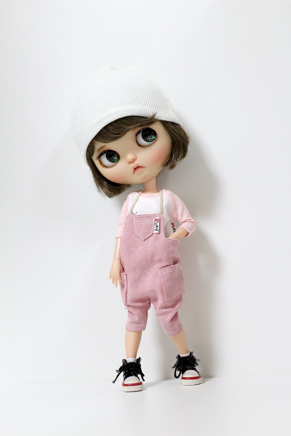 Blythe Pullip doll clothes Pink pocket Overalls for Blythe | Etsy