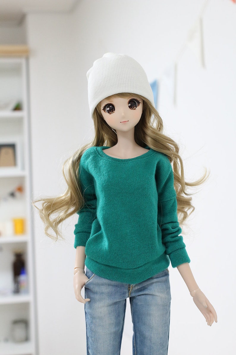 Sd13 Smart doll clothes Aqua Blue Knitted Sweater Pullover | Etsy