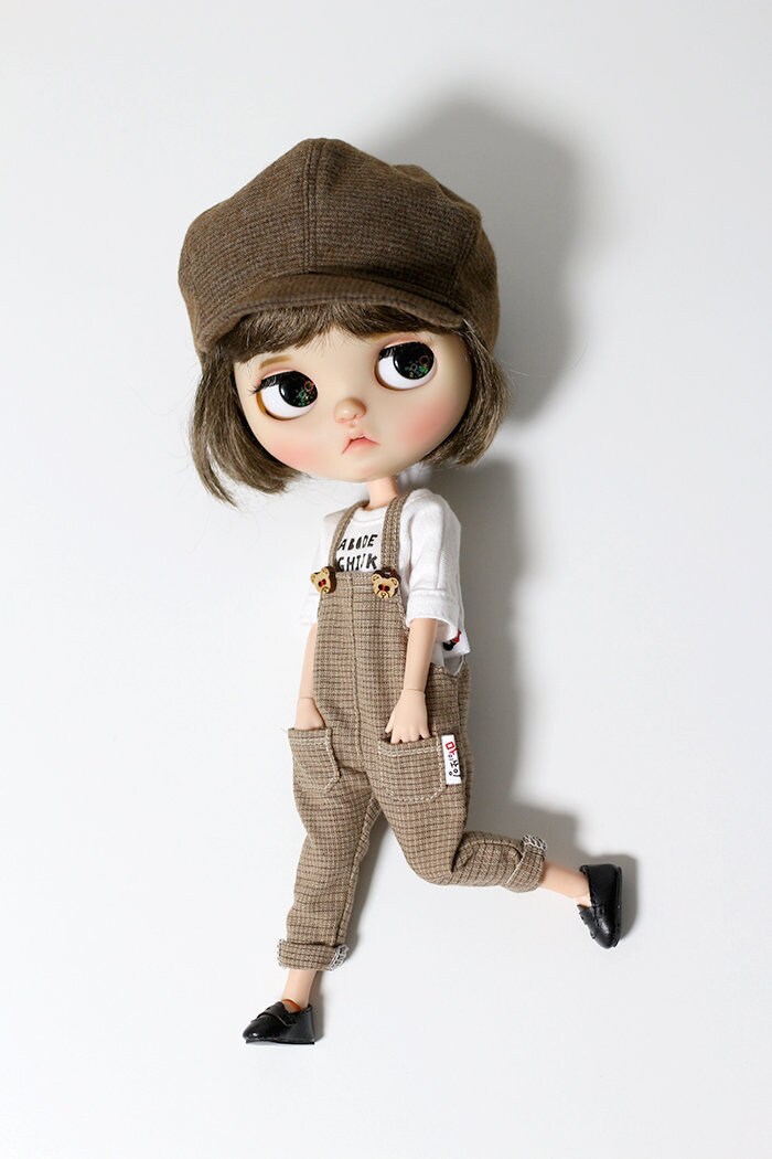 Blythe doll clothes - Brown Cap Hat