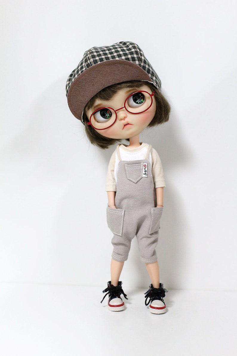 Blythe Pullip Doll Clothes Beige Pocket Overalls for Blythe - Etsy