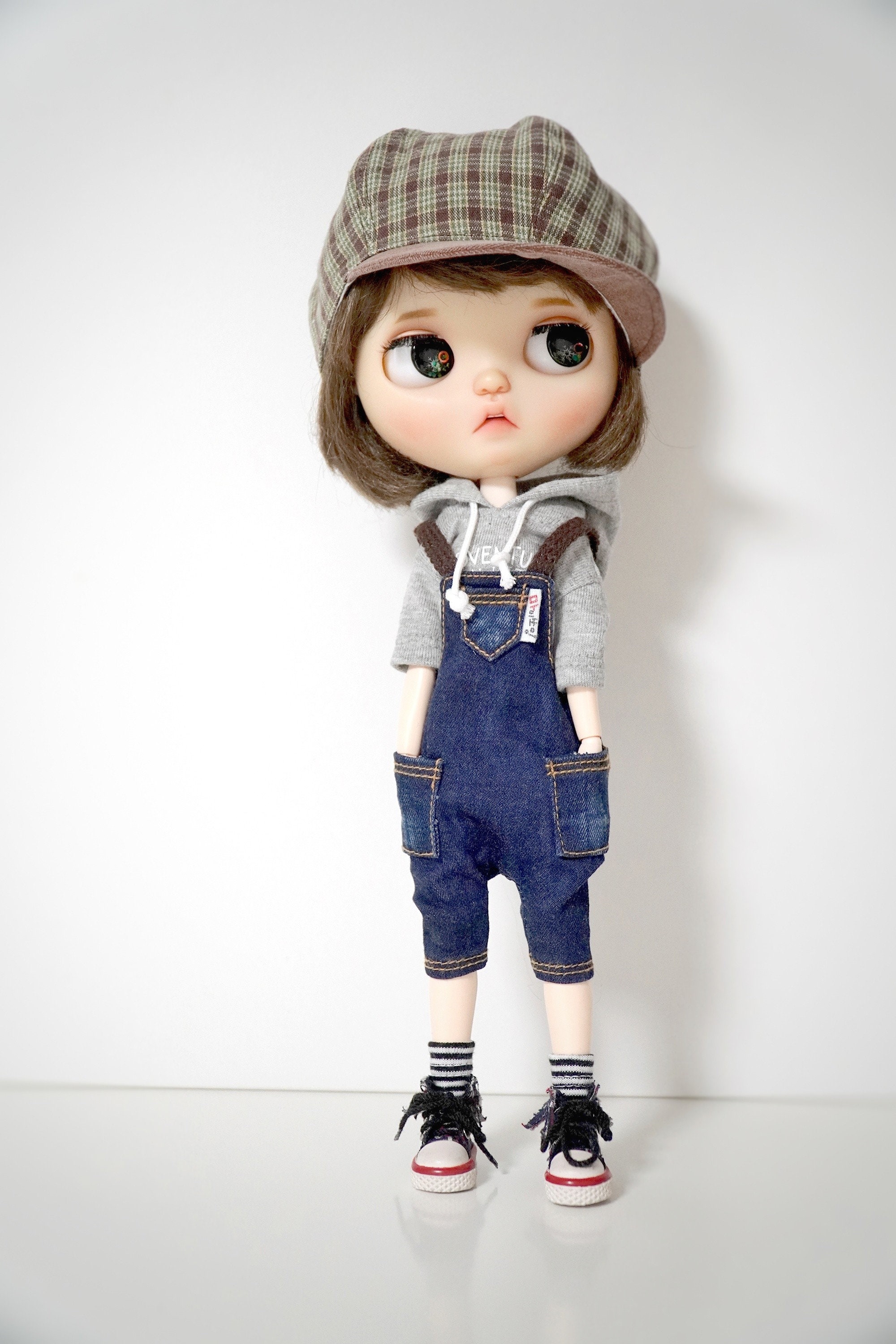 Blythe Pullip doll Clothes Adventure Gray Hoodie T-shirt | Etsy